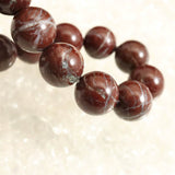 Japanese Natural Akadama Jasper 10mm Bead Bracelet 30.8g (ID:88073)