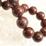 Japanese Natural Akadama Jasper 10mm Bead Bracelet 30.8g (ID:88073)
