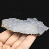 Japanese Natural Blue Chalcedony 92mm Rough Stone 39.5g (ID:88127)