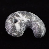 Japanese Natural Omi Taga Stone 34mm Magatama 13.6g (ID:88760)
