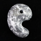 Japanese Natural Omi Taga Stone 34mm Magatama 13.6g (ID:88760)