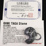 Japanese Natural Omi Taga Stone 34mm Magatama 13.6g (ID:88760)