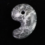 Japanese Natural Omi Taga Stone 34mm Magatama 13.6g (ID:88760)