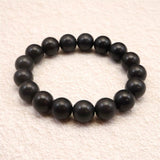 Japanese Natural Nachiguro Slate 12mm Bead Bracelet 41.2g (ID:89589)