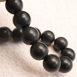 Japanese Natural Nachiguro Slate 12mm Bead Bracelet 41.2g (ID:89589)