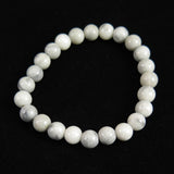 Japanese Natural Karst Stalactite 8mm Bead Bracelet 18.7g (ID:89709)
