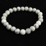 Japanese Natural Karst Stalactite 8mm Bead Bracelet 18.7g (ID:89709)