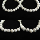Japanese Natural Karst Stalactite 8mm Bead Bracelet 18.7g (ID:89709)