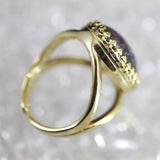 Japanese Natural Arknite Jasper 18mm Oval Ring 18000g (ID:89786)