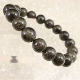 Japanese Natural Black Quartz 草入り Quartz Bead Bracelet 10mm 28.32g with Certificate (ID:89931)