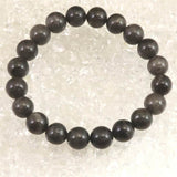 Japanese Natural Black Quartz Grass-included Quartz Bead Bracelet 10mm 28.32g with Certificate (ID:89931)