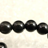 Natural Itoigawa Jadeite Black 8mm Bead Bracelet 21.8g with Certificate (ID:90491)