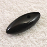 Japanese Natural 隠岐の島 黒曜石 Taishu 25mm 2.4g with Directory Card (ID:90659)