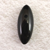 Japanese Natural 隠岐の島 黒曜石 Taishu 25mm 2.4g with Directory Card (ID:90659)