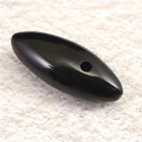 Japanese Natural 隠岐の島 黒曜石 Taishu 25mm 2.4g with Directory Card (ID:90659)