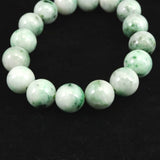 Natural Itoigawa Jadeite Light Green 13.4mm Bead Bracelet 62.6g with Certificate (ID:91259)