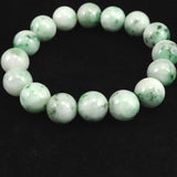Natural Itoigawa Jadeite Light Green 13.4mm Bead Bracelet 62.6g with Certificate (ID:91259)