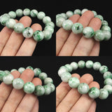 Natural Itoigawa Jadeite Light Green 13.4mm Bead Bracelet 62.6g with Certificate (ID:91259)