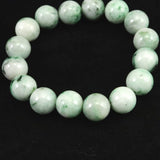 Natural Itoigawa Jadeite Light Green 13.4mm Bead Bracelet 62.6g with Certificate (ID:91259)