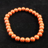 Japanese Natural Akadama Jasper 6.5mm Bead Bracelet 12.7g (ID:91631)