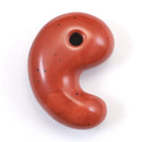 Japanese Natural Akadama Jasper 23mm Magatama 5.0g (ID:91819)