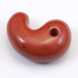 Japanese Natural Akadama Jasper 23mm Magatama 5.0g (ID:91819)