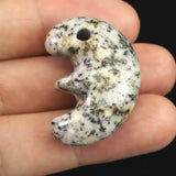 Japanese Natural Kurama Diorite 31mm Beast-Shaped Magatama 11.0g (ID:92420)