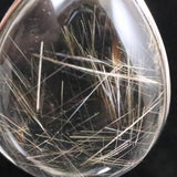 Japanese Natural Quartz Rutile Included Drop Shape 29mm Pendanttop 11.9g (ID:92455)