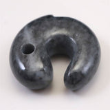 Natural Itoigawa Jadeite Black 30mm Magatama 14.9g with Certificate (ID:92570)