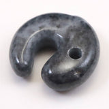 Natural Itoigawa Jadeite Black 30mm Magatama 14.9g with Certificate (ID:92570)