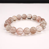 Japanese Natural Pink Included Quartz 11mm Bead Bracelet 34.3g (ID:92676)
