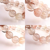 Japanese Natural Pink Included Quartz 11mm Bead Bracelet 34.3g (ID:92676)