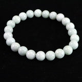 Natural Itoigawa Jadeite White-Green 8mm Bead Bracelet 23.5g with Certificate (ID:93519)
