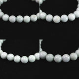 Natural Itoigawa Jadeite White-Green 8mm Bead Bracelet 23.5g with Certificate (ID:93519)