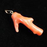 Japanese Natural Gem Coral Pendanttop 1.96g (ID:93520)