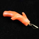 Japanese Natural Gem Coral Pendanttop 1.96g (ID:93520)
