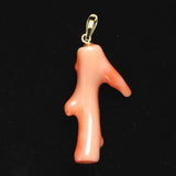 Japanese Natural Gem Coral Pendanttop 1.96g (ID:93520)