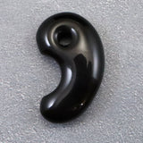 Japanese Natural Obsidian 27mm Magatama 3.7g (ID:93892)
