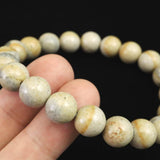 Japanese Natural Tourmaline Himekawa Rhyolite 10mm Bead Bracelet 28.0g (ID:93983)