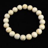 Japanese Natural Tourmaline Himekawa Rhyolite 10mm Bead Bracelet 28.0g (ID:93983)