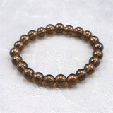 Japanese Natural Smoky Quartz 8mm Bead Bracelet 15.2g (ID:94199)