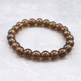 Japanese Natural Smoky Quartz 8mm Bead Bracelet 15.2g (ID:94199)
