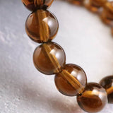 Japanese Natural Smoky Quartz 8mm Bead Bracelet 15.2g (ID:94199)