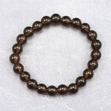 Japanese Natural Smoky Quartz 8mm Bead Bracelet 15.2g (ID:94199)