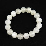 Japanese Natural Gray Onokoro Quartz 12mm Bead Bracelet 42.0g (ID:94941)