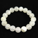 Japanese Natural Gray Onokoro Quartz 12mm Bead Bracelet 42.0g (ID:94941)