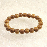 Japanese Natural Ise Cedar Wood 10.5mm Bead Bracelet 6.9g (ID:95077)