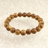 Japanese Natural Ise Cedar Wood 10.5mm Bead Bracelet 6.9g (ID:95077)