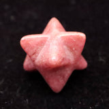 Japanese Natural Rhodonite 15mm Star Polyhedron 2.4g (ID:95448)