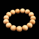 Japanese Natural Izumo Black Pine Wood 15mm Bead Bracelet 19.9g (ID:95496)